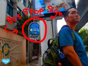 Bus Stop Sign in Thailand | LoveThaiMaak.com