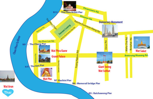 Things To Do In Bangkok : 5 Must-See Temples In Bangkok Map