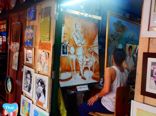 Things to do in Bangkok with Love Thai Maak Baan Silapin Artist House Paintings